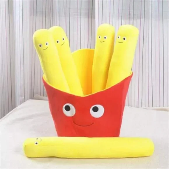 Soft French Fries Plush Toys Lovely Food Stuffed Food Pillow Sofa Pillow - Picture 4 of 6
